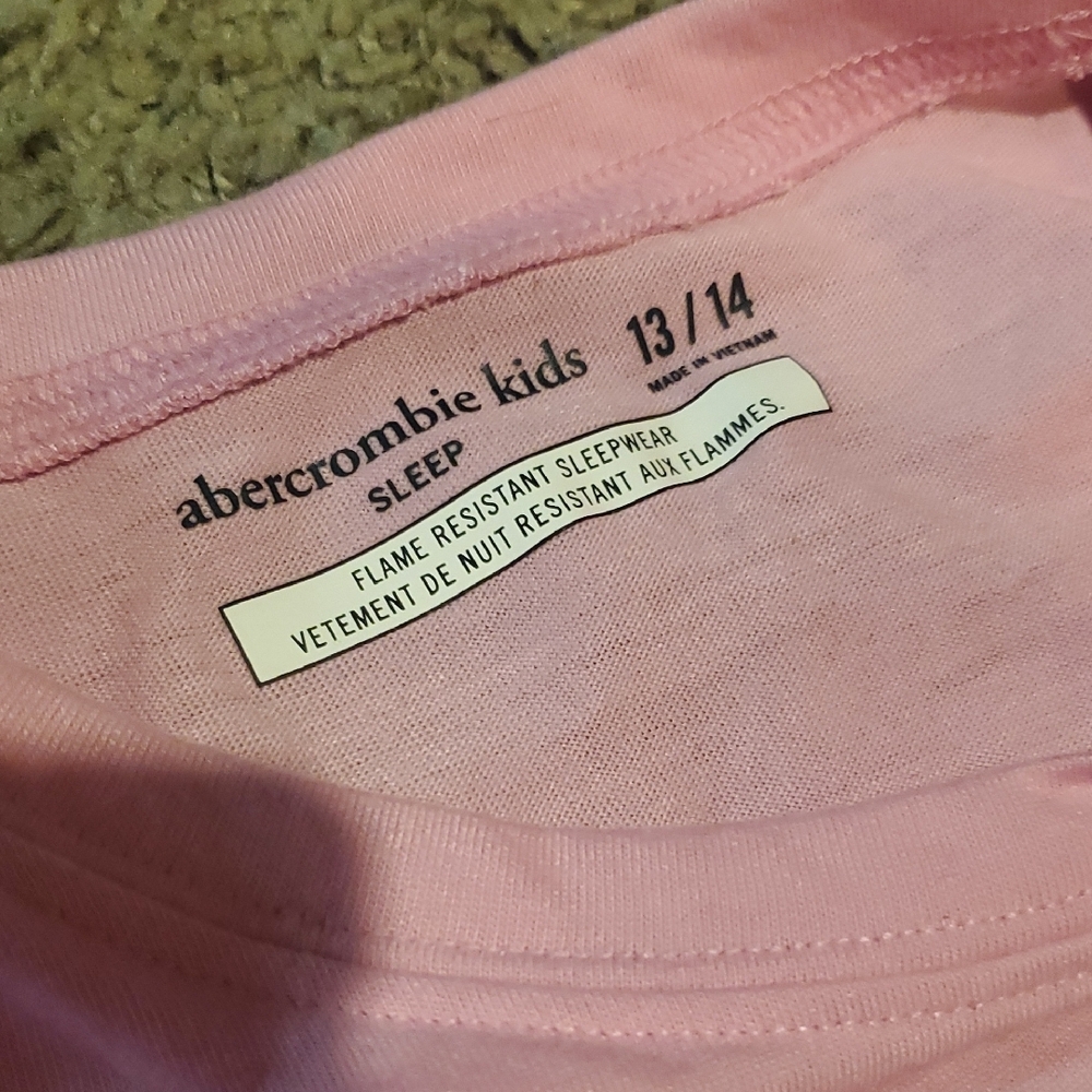 Abercrombie & Fitch Pink Palm-Print Kids Pajama Set - Picture 5 of 6